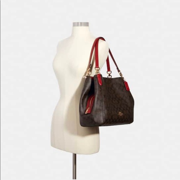 Coach signature hailey in brown and red - Picture 4 of 4